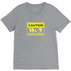 caution zombies crossing t shirt x large funny walking brains awesome V-Neck Tee