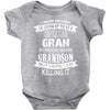 Super Cool Gran Of A Freaking Awesome Grandson Baby Onesie