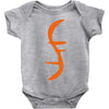 helix of heroes funny retro sci fi superhero symbol cool logo Baby Bodysuit
