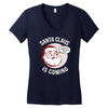 santa claus is coming Women's V-Neck T-Shirt