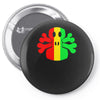 rasta skull and crossbones Pin-back button