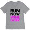 run now wine later V-Neck Tee