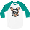 blue and tan frenchie 3/4 Sleeve Shirt