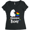 mama bear gay pride Women's Triblend Scoop T-shirt