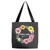 Floral Baby Name Tote Bags