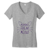 FREAK MEOWT CAT Women's V-Neck T-Shirt