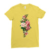 breast cancer flowers Ladies Fitted T-Shirt