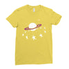 Saturn Swing Ladies Fitted T-Shirt