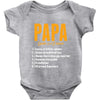 Papa Noun Definition Baby Onesie