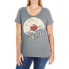 Mountain Wildlife Ladies Curvy T-Shirt