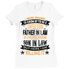 Super Cool Father In Law Of A Freaking Awesome Son In Law Ladies Fitted T-Shirt