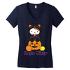kitty halloween Women's V-Neck T-Shirt