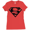super tired superman Ladies Fitted T-Shirt