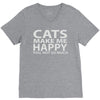 cats make me happy you, not so much V-Neck Tee