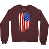 sa distress flag cool american Crewneck Sweatshirt