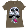 king of mustache Ladies Fitted T-Shirt