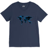World Map Design V-Neck Tee