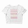christmas ugly shark Crop Top
