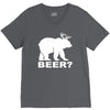new bear deer beer funny V-Neck Tee
