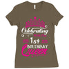 Celebrating With the 1st Birthday Queen Ladies Fitted T-Shirt