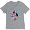 unicorn nerd graphic V-Neck Tee