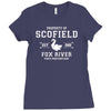 Property of Scofield, Fox River, State Penitentiary Ladies Fitted T-Shirt