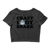 crazy lady shark Crop Top