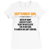 September Girl Hated By Many Ladies Fitted T-Shirt