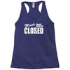 minds should never be closed Racerback Tank