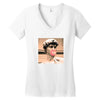Michelangelo David Bubble Gum Women's V-Neck T-Shirt