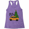 merry christmas car Racerback Tank