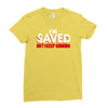 i'm saved but i keep sinning Ladies Fitted T-Shirt