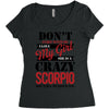 don't flirt with me i love may girl she is a crazy scorpio she will mu Women's Triblend Scoop T-shirt