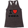 i love emma Racerback Tank