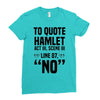 to quote hamlet no Ladies Fitted T-Shirt