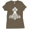 thors hammerretro viking norse fashion cool Ladies Fitted T-Shirt