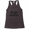 who needs hair ash grey Racerback Tank