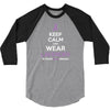 Keep Calm And Wear Lavender (For General Cancer Awareness) 3/4 Sleeve Shirt