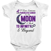 i love someone with pancreatic cancer to the moon &amp; back to infınıty Baby Bodysuit