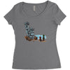 the planet of the kong Women's Triblend Scoop T-shirt