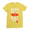 Keep Calm And Kill Zombies Ladies Fitted T-Shirt