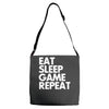 eat sleep game repeat Adjustable Strap Totes