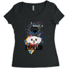 who loves papillon Women's Triblend Scoop T-shirt
