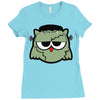 monster owls   frankenstein Ladies Fitted T-Shirt