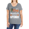 Halloween Kings Are Born In September Ladies Curvy T-Shirt