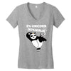 5 Percent Unicorn 95 Percent Ninja Women's V-Neck T-Shirt