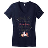 red head unicorn Women's V-Neck T-Shirt
