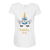 birthday unicorn family series birthday boy Maternity Scoop Neck T-shirt