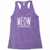 meow cute cat face Racerback Tank