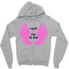 i wear pink for my mom Zipper Hoodie